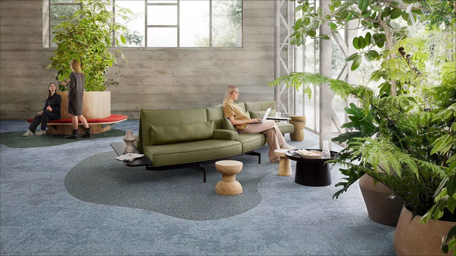 Beton look tapijttegels