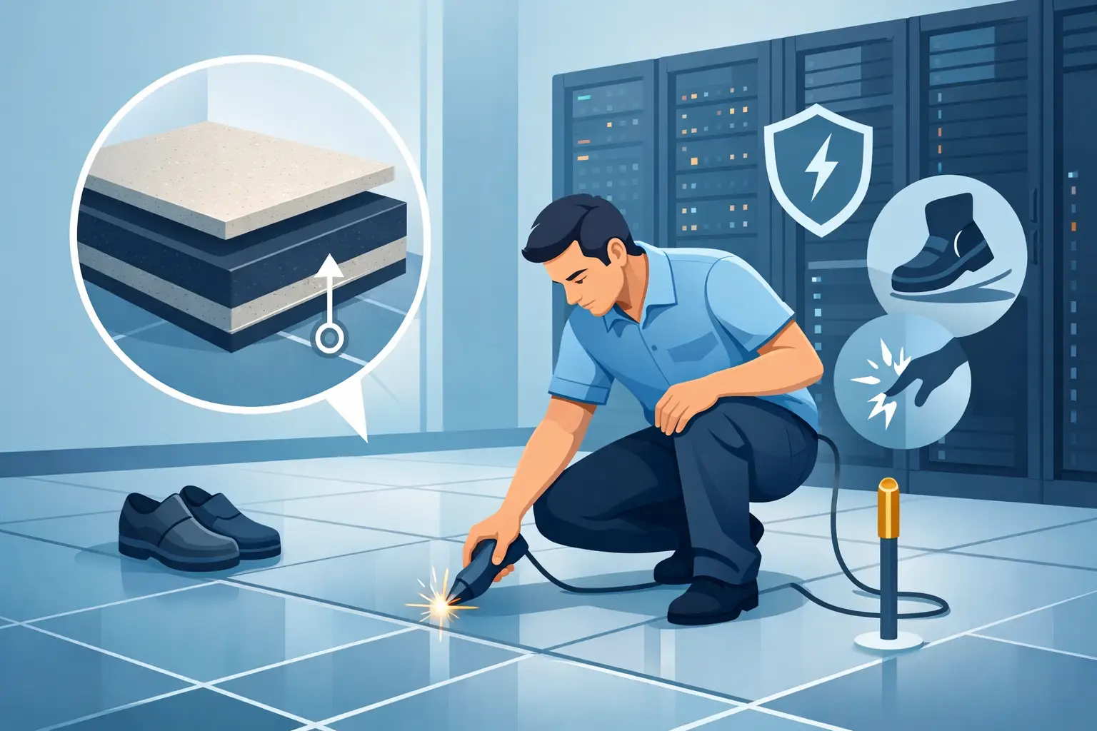 Geleidende vloer serverruimte: waar let u op?