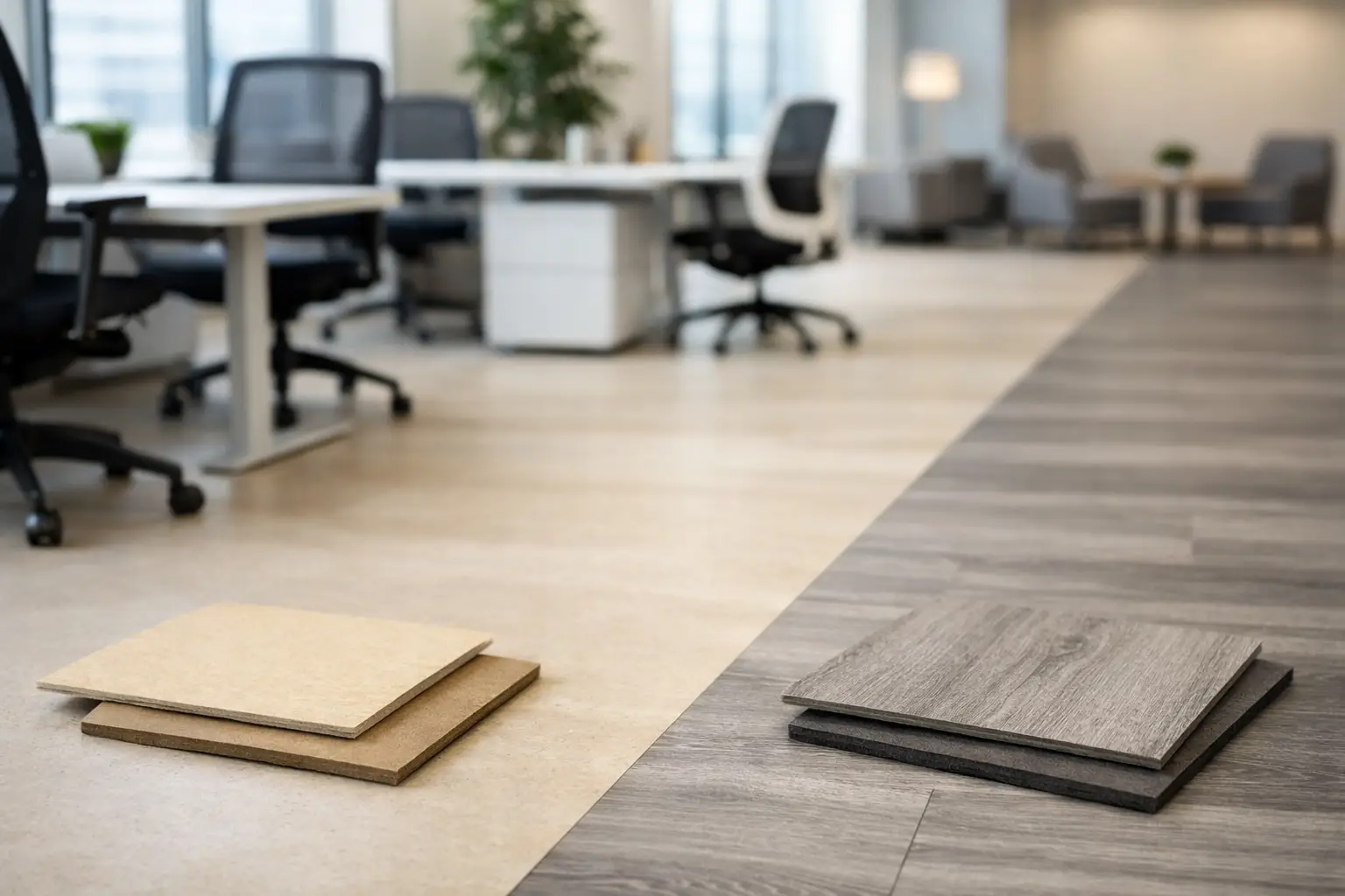 Linoleum of PVC voor kantoor: wat past beter?