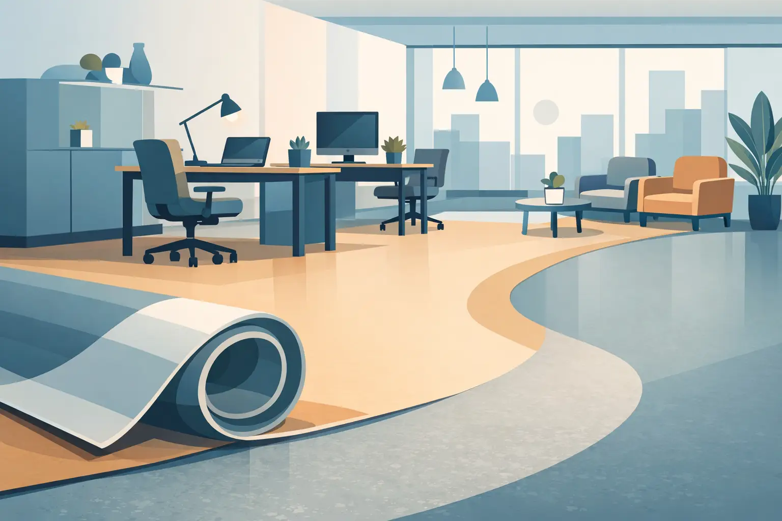 Linoleum vloer kantoorruimte: slim of niet?