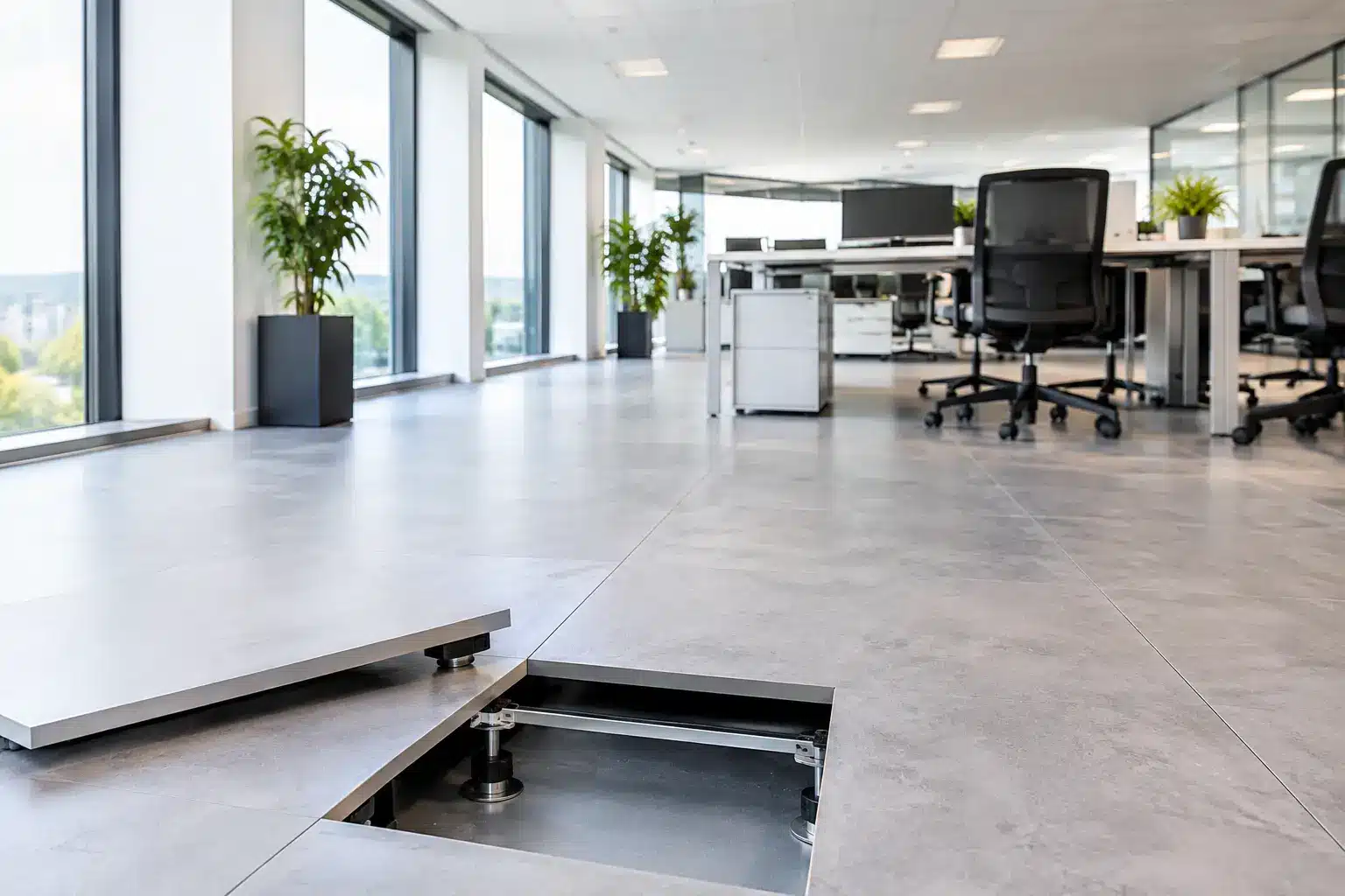 Modulaire vloer voor kantoor en bedrijfsruimte